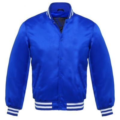 Varsity Satin jacket Royal -White